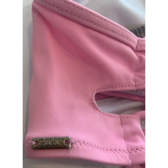 Victoria's Secret PINK Strappy Halter Wrap Bikini Swim Top Sz XS Light Pink - Picture 3 of 5